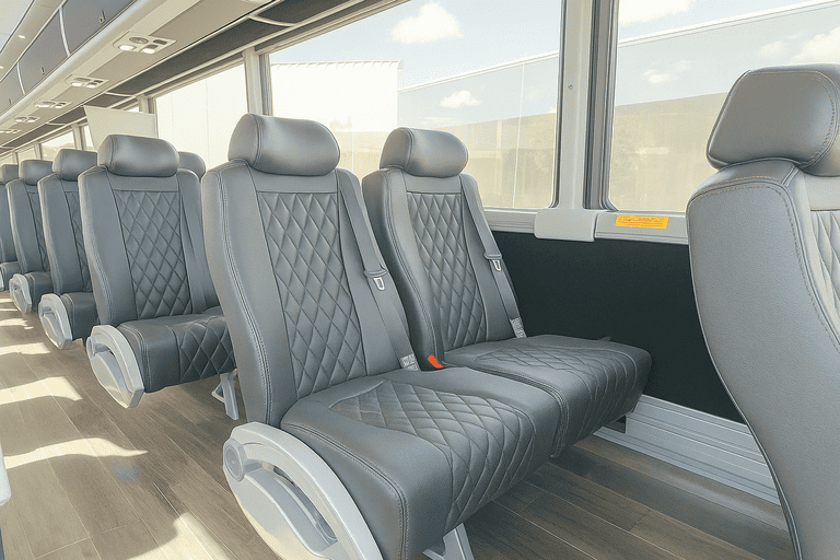 interior of Wheaton Charter Bus charter bus